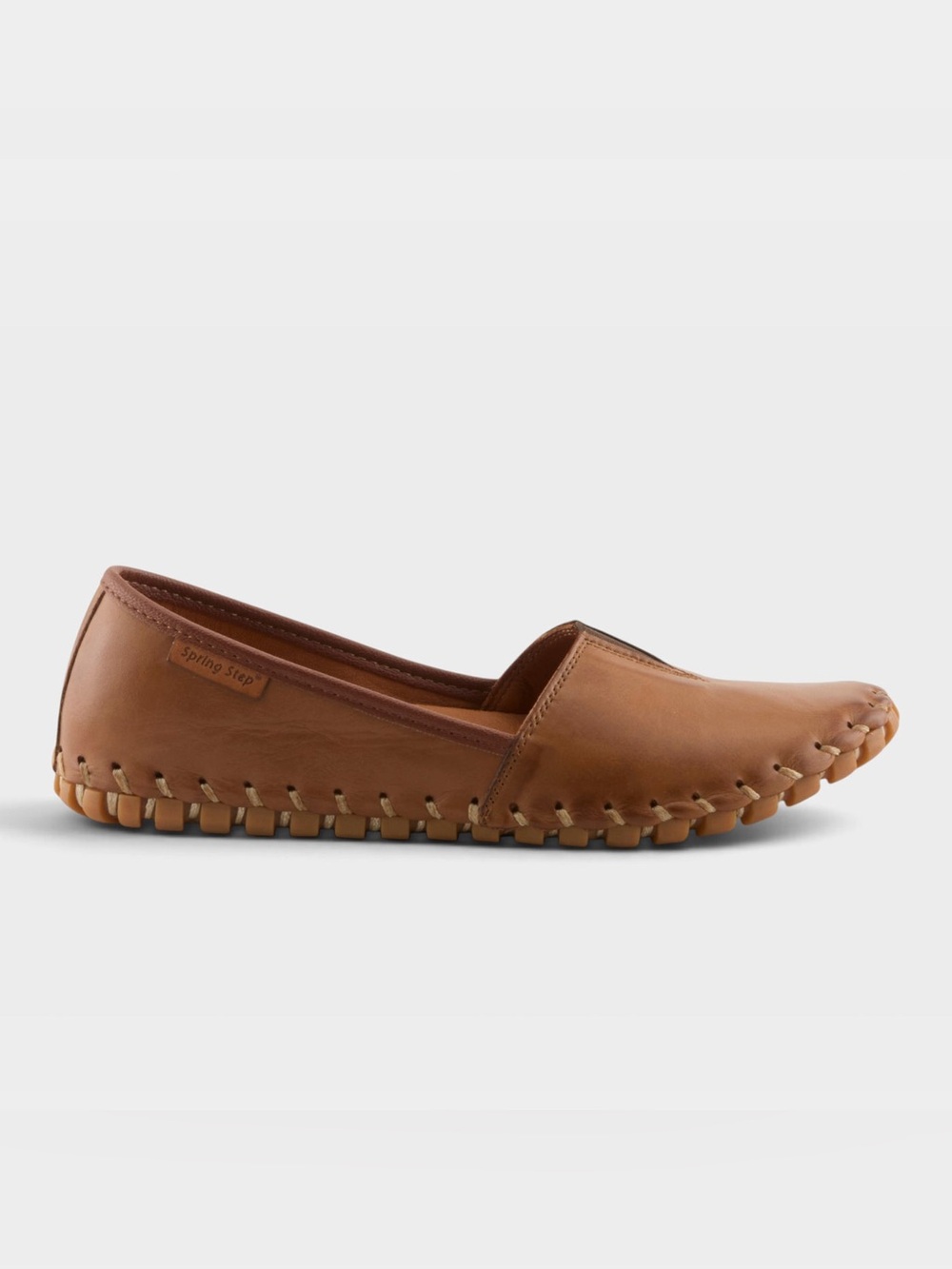 Spring Step KATHALETA Leather Tan Slip-On Moccasin  40